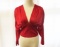 Bebe Red Gathered Top, size XXS, new with tags