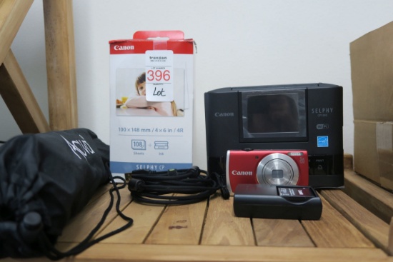 Canon Selphy Printer with Canon 16Megapixel Camera, Tripod, Box Photo Paper