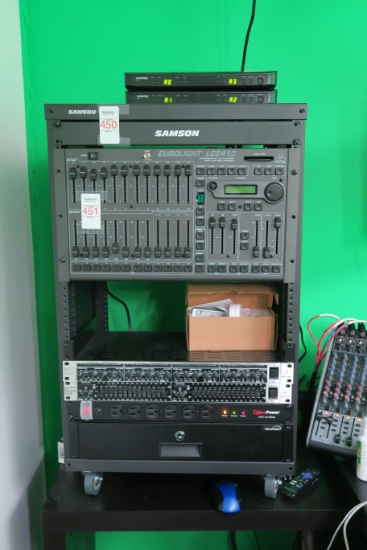 Samson Console Rack w/ CyberPower Power Supply, m/n CPS-1215RMS (This item must be removed on Wednes