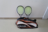 Set (2) Prince Tennis Rackets in Case