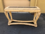 Wood/Glass Console Table  (located in storage in Costa Mesa - buyer must make appointment to pick up