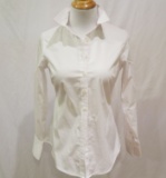 Banana Republic White Button-up Blouse, size 2P, new with tags