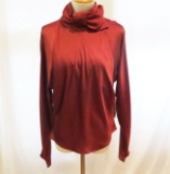 Zara Red High Neck Long Sleeve Blouse, size XS, new with tags