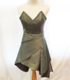 Bebe Green/Blue Strapless Sweetheart Neck Mini Dress, size 00, new with tags - $179