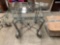 Metal Base With Glass Top Table, 42inch x 42inch