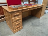 Wood L-Shaped Desk, Disassembled