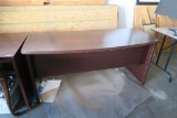 6' Desk, Cherry Finish Wood