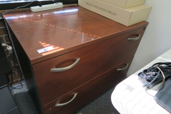 Cherry Finish 2-Dr Filing Cabinet