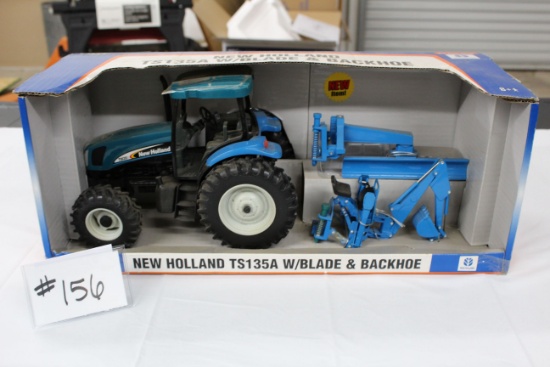 NEW HOLLAND TS135A W/ BLADE & BACKHOE (IN BOX)