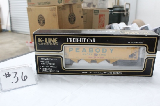K-LINE K623-8012 PEABODY CLASSIC DIE CAST HOPPER W/ LOAD C8 FREIGHT CAR