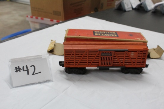 LIONEL LINES OPERATING CATTLE CAR BUILT 1949-1955 #3656 VERY GOOD CONDITION