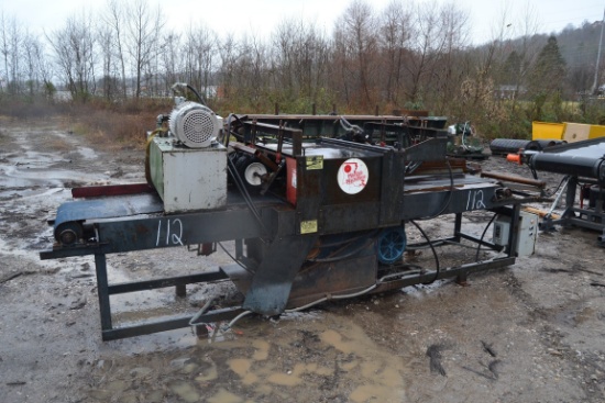 MORGAN 4 SAW SLAB EDGER W/ 7.5 HP HYDRUALIC PACK