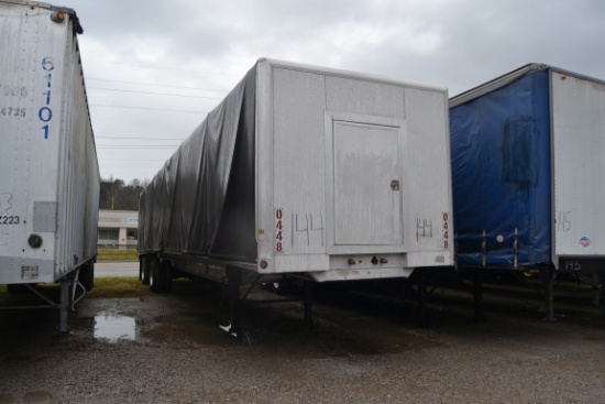 2003 EAST 50' ALUM SPREAD AXLE CURTAIN SIDE FLAT BED TRAILER VIN#1E1H5Z8854RF33648