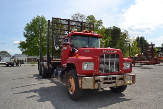 1989 MACK MODEL R690ST TANDEM AXLE LOG TRUCK
