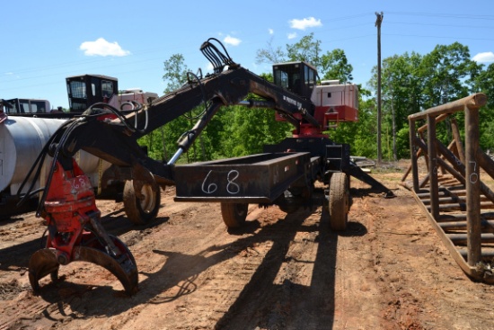 PRENTICE 210E KNUCKLEBOOM LOADER W JOYSTICK CONTROLS W/ JOHN DEERE 6 CYL DIESEL ENGINE W/ SAW PACKAG