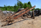 HURDLE 2 HEAD BLOCK PORTABLE MILL W CANT TYPE LOG TURNER W/ HYDRAULIC DRIVE 16' 2 STRAND LOG DECK