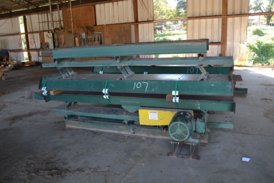 MELLOTT 18"X40' VIBRATING CONVEYOR W/ TRANSITOR SPOUT W/ DRIVE