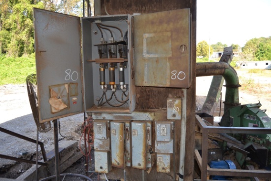 ELECTRIAL PANEL W/ 1-ALLEN BRADLEY 100 HP REDUCED VOLTAGE STARTER W/ 4 SIZE 1 STARTER W/ 2- 30 AMP D