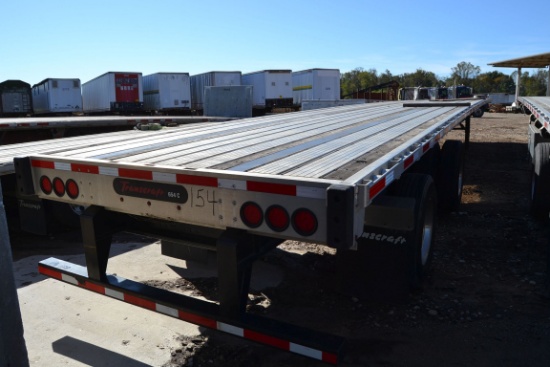 2018 TRANSCRAFT 53' ALUM COMBO SPREAD AXLE FLATBED