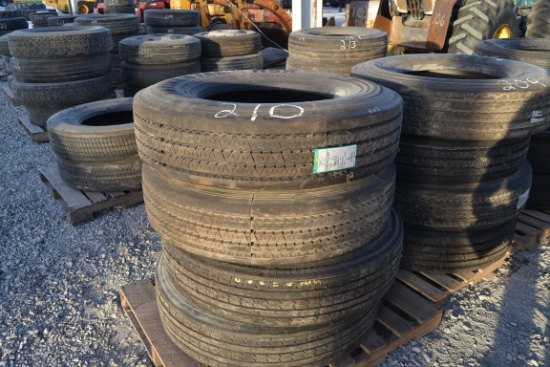 4 NEW 11 R22.5 RECAP TIRES