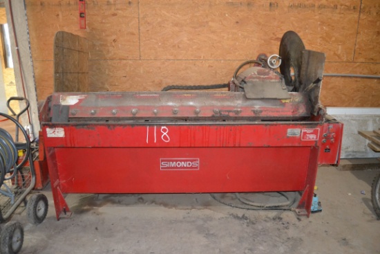SIMONDS MODEL 60" TABLE TYPE KNIFE GRINDER