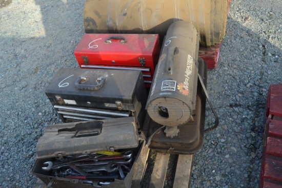 PALLET OF TOOLS & TOOL BOXES