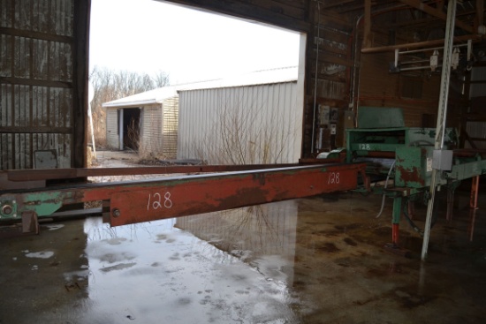EDMISITON 30" 2 SAW EDGER W/ 2 MOVABLE SAWS W/ INFEED ROLLCASE W/ SINGLE BELT TAILING