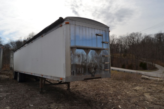 2008 WILKENS 48' SPREAD AXLE WALKING FLOOR TRAILER W/ ROLL OVER TARP SN#1W92M48238S077121