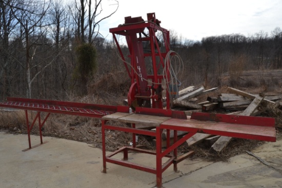 SWINGING CHOP SAW W/ 5 HP MOTOR