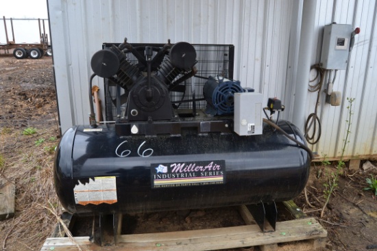 MILLER 10HP TANK MOUNTED AIR COMPRESSOR