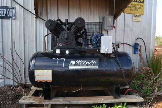 MILLER 10HP TANK MOUNTED AIR COMPRESSOR