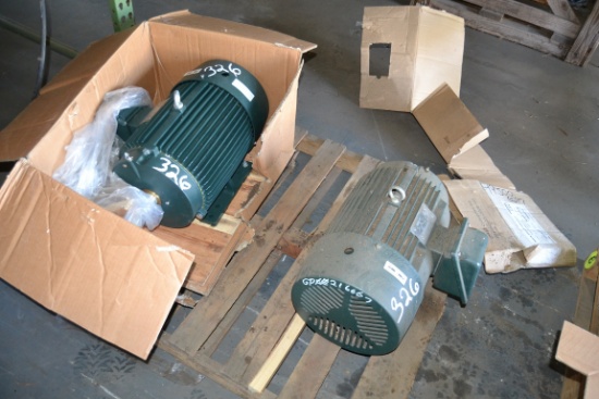 2-NEW 15 HP 230-460 VOLT 1770 RPM MOTOR