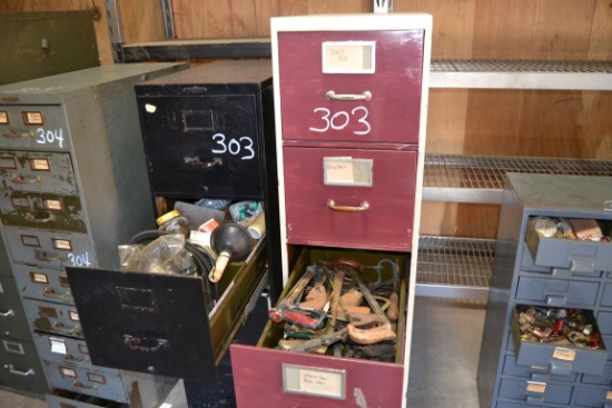 2 METAL CABINETS & CONT