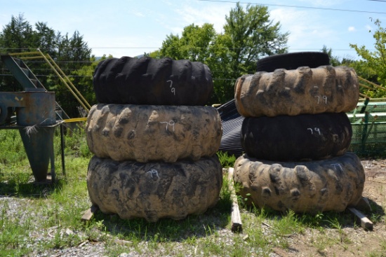 LOT OF MISC SKIDDER TIRES