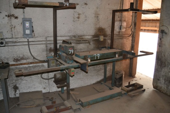 ARMSTRONG #2 STRETCHER ROLL W/ HAMMERING BLOCK & TABLE