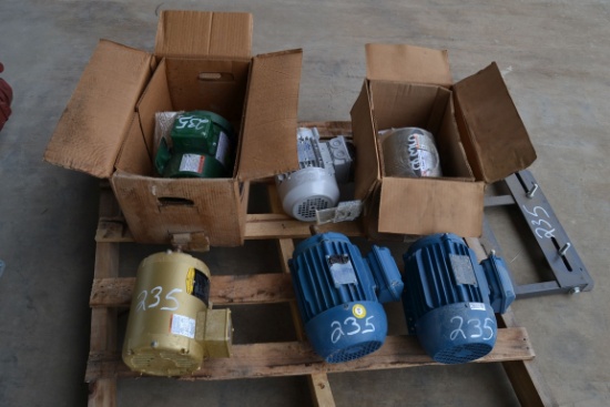 NEW (1)3/4HP MOTOR W/(2) 1 HP MOTOR
