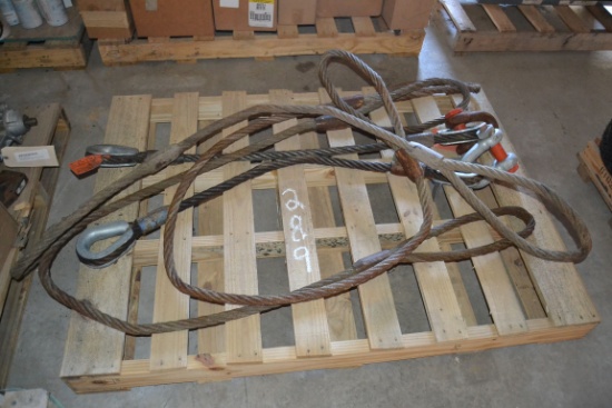 PALLET OF RIGGING CABLES
