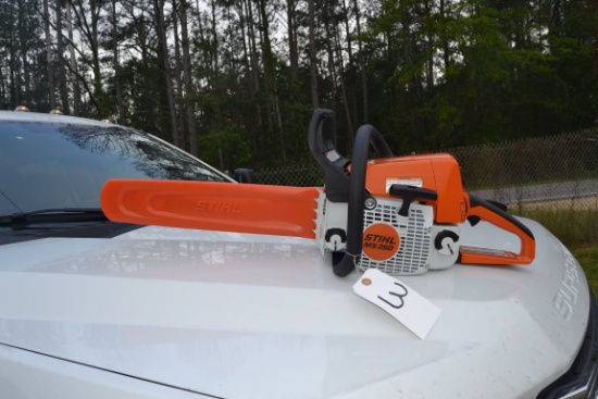 NEW STIHL MS 250 CHAIN SAW 100% DONATION GOES TO BREAST CANCER