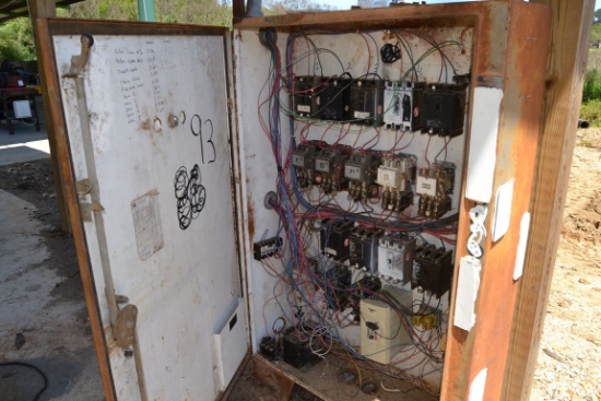 ELECTRICAL PANEL CONSISTING OF 7 SIZE 2 STARTERS W/ BREAKERS