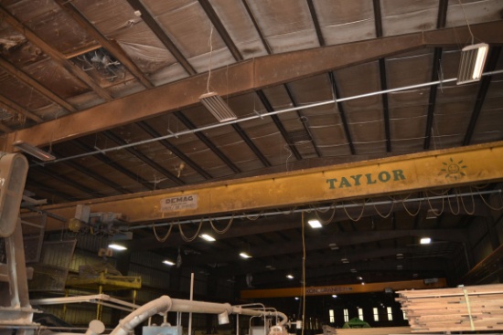 DEMAG 7.5 TON BRIDGE CRANE W/ CONTROLS W/ 75' SPAN W/ 175' OF TRACK