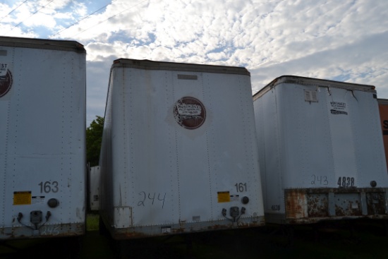 1996 FRUEHAUF 53' BOX TRAILER SN#1H2V05320TE059323
