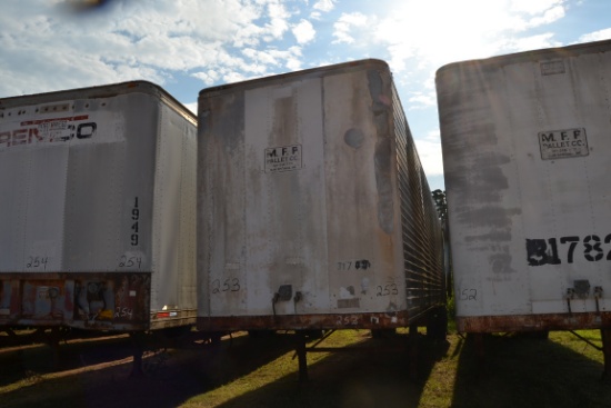 1974  BROWN 45' BOX TRAILER SN#M733918  (NO TITLE, BILL OF SALE ONLY)