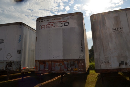 1984 FRUEHAUF 48' BOX TRAILER SN#1H2VO4821EE020732  (HAVE TITLE, MAY TAKE UP TO 30 DAYS FROM AUCTION