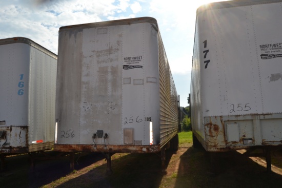1977 FRUEHAUF 45' BOX TRAILER SN#MAS-514124  (HAVE TITLE, MAY TAKE UP TO 30 DAYS FROM AUCTION DATE T