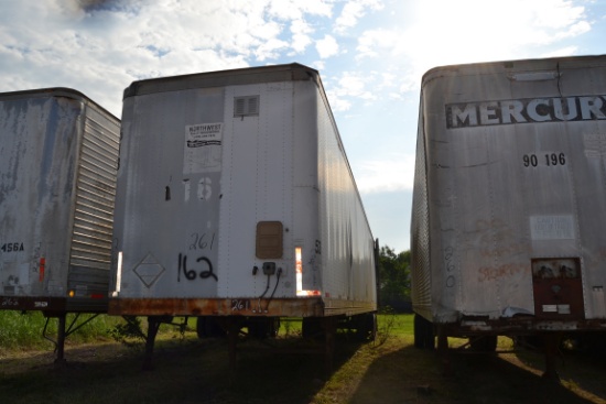 1991 LUFKIN 53' BOX TRAILER SN#1L01A5329M1092626  UNIT 126  (NO TITLE, BILL OF SALE ONLY)