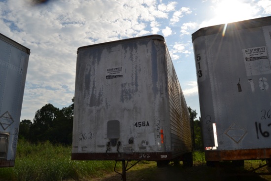 1987 HOBBS 48' BOX TRAILER SN#1H5V04828GM054050 UNIT 456A (NO TITLE, BILL OF SALE ONLY)