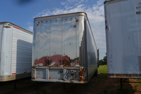 1984 FRUEHAUF 48' BOX TRAILER SN#1H2V04823EA017256 (HAVE TITLE, MAY TAKE UP TO 30 DAYS FROM AUCTION