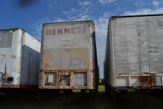 1972 FRUEHAUF 48' BOX TRAILER SN#MAS469973  (NO TITLE, BILL OF SALE ONLY)