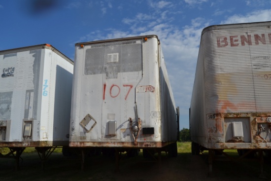 1974 FRUEHAUF 45' BOX TRAILER SN#483632  (NO TITLE, BILL OF SALE ONLY)