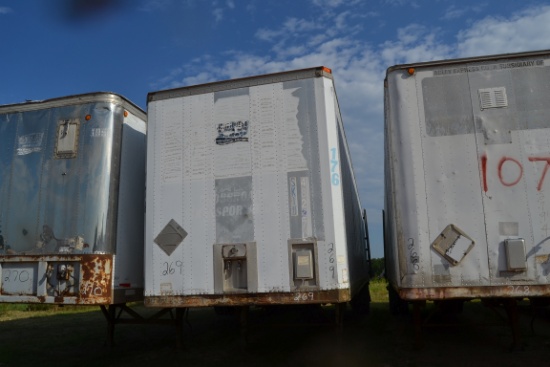 1984 STICKLAND 48' BOX TRAILER SN#1S12E948XED263850 (HAVE TITLE, MAY TAKE UP TO 30 DAYS TO RECIEVE A
